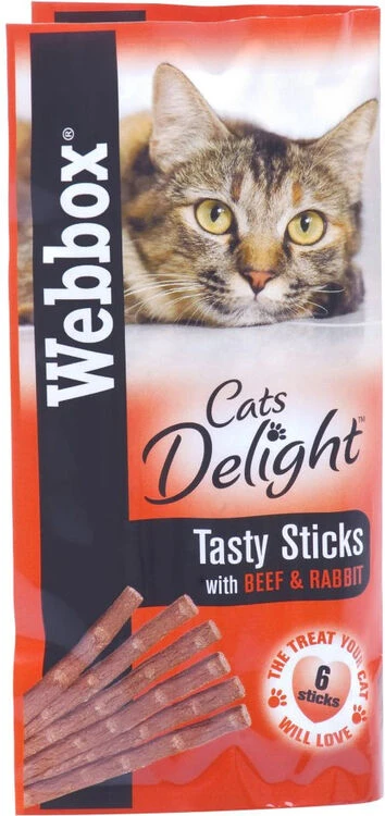 72 X Webbox Cat Sticks Beef & Rabbit Sticks 2 72 X Webbox Cat Sticks Beef & Rabbit Sticks