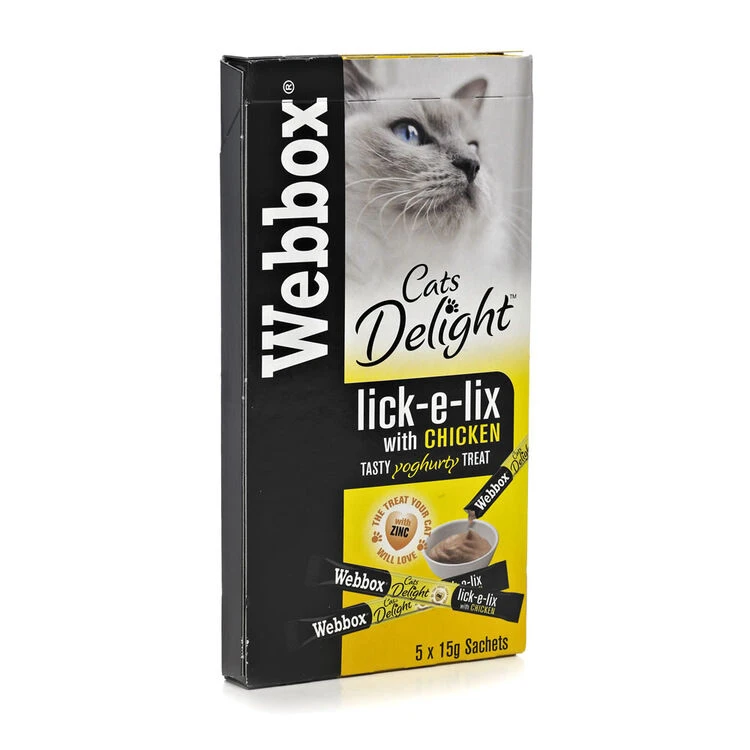85 X Webbox Cats Delight Lick-e-lix Cat Treats Chicken 15g 3 85 X Webbox Cats Delight Lick-e-lix Cat Treats Chicken 15g
