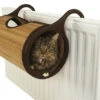 Rosewood Jolly Moggy Natural Bamboo Radiator Cat Bed Tunnel -Purry Food Sales Store 34290