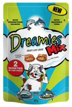 Dreamies Cat Treats Mix With Salmon & Tuna - 60g