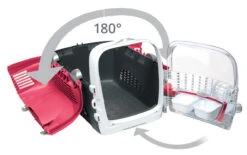 Catit Cabrio Cat Carrier In Cherry Red 8 Catit Cabrio Cat Carrier In Cherry Red -Purry Food Sales Store 41370 cabrio cherry red features