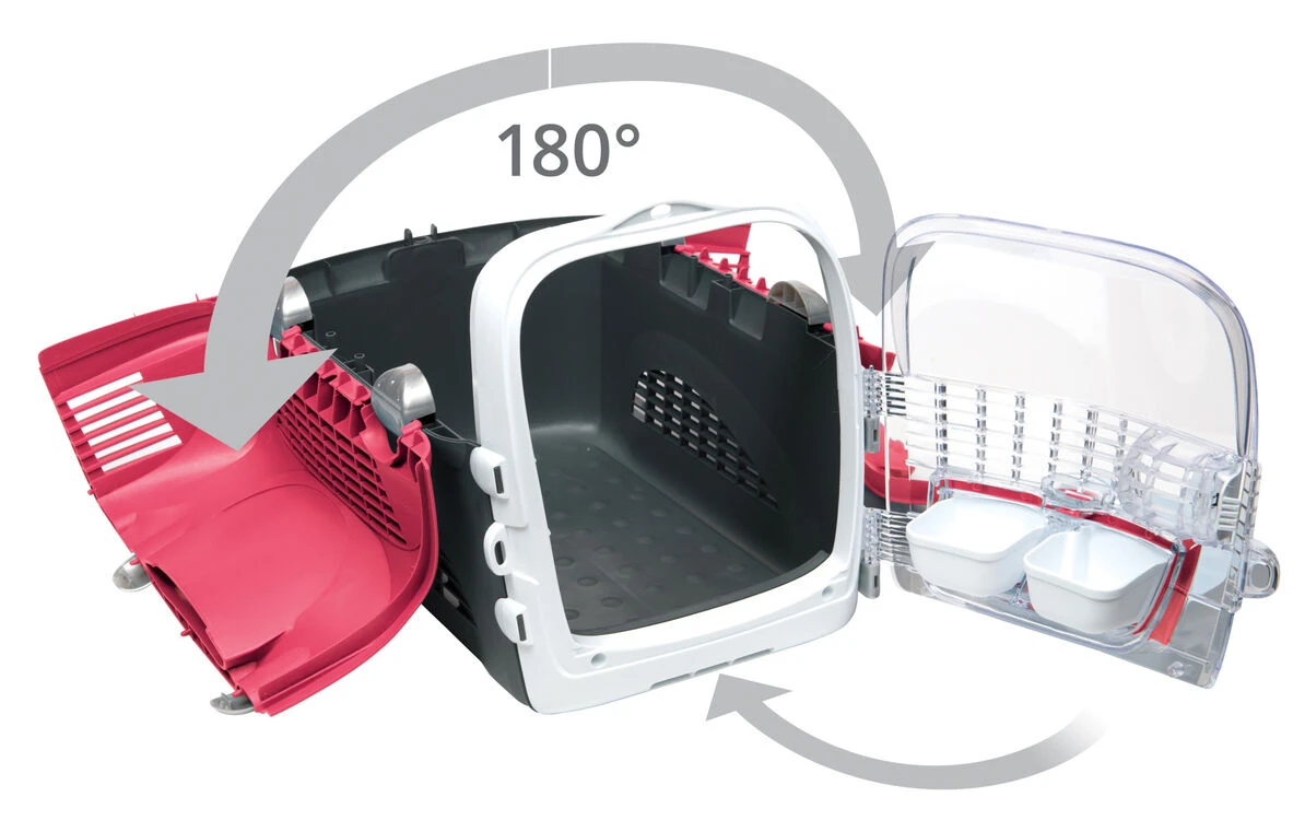 Catit Cabrio Cat Carrier In Cherry Red 5 Catit Cabrio Cat Carrier In Cherry Red - Image 3