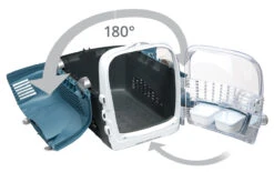 Catit Cabrio Cat Carrier Blue-Grey -Purry Food Sales Store 41372 cabrio blue gray features