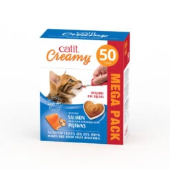 Catit Creamy Salmon Cat Treats Mega Pack 50 X 10g