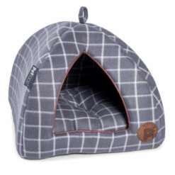 Petface Grey Window Pane Check Cat Igloo -Purry Food Sales Store 5aa7e480daa5e9.03988142