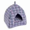 Petface Dove Grey Check Cat Igloo 2 Petface Dove Grey Check Cat Igloo -Purry Food Sales Store 5b0817d7c07827.69452726
