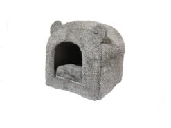 Rosewood 40 Winks Cat Hooded Bed Grey Teddy Bear 38x38cm