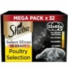 SHEBA Select Slices Cat Trays Poultry Collection In Gravy 32 Pack -Purry Food Sales Store 793680