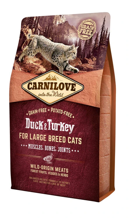 Carnilove Duck & Turkey Large Breed Cat Food 3 Carnilove Duck & Turkey Large Breed Cat Food