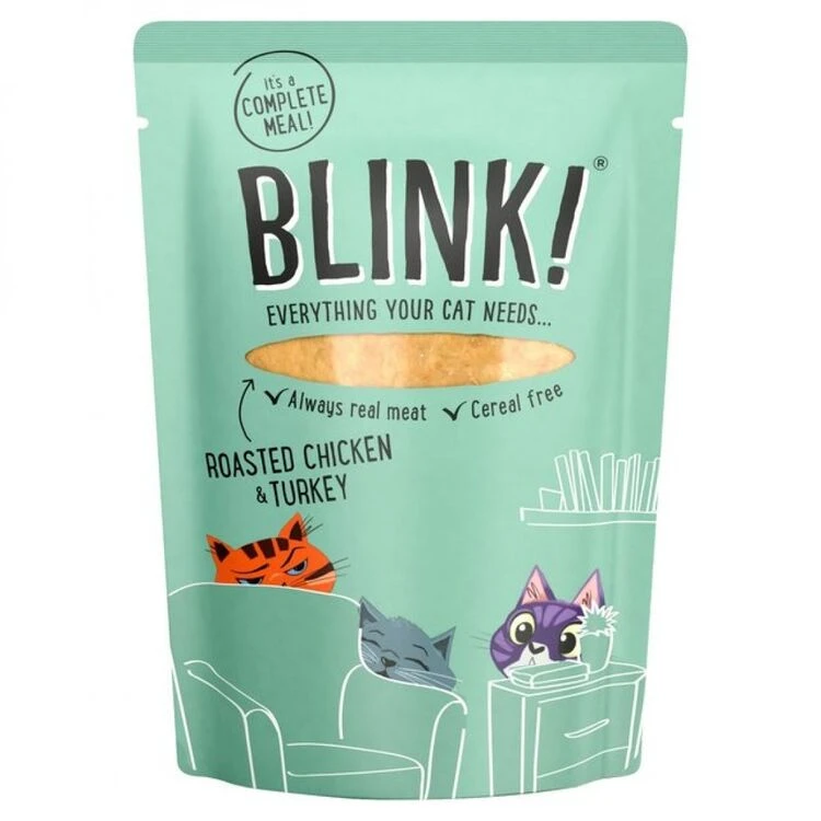 12 X Blink Roasted Chicken & Juicy Turkey Cat Food Pouch 85g 3 12 X Blink Roasted Chicken & Juicy Turkey Cat Food Pouch 85g