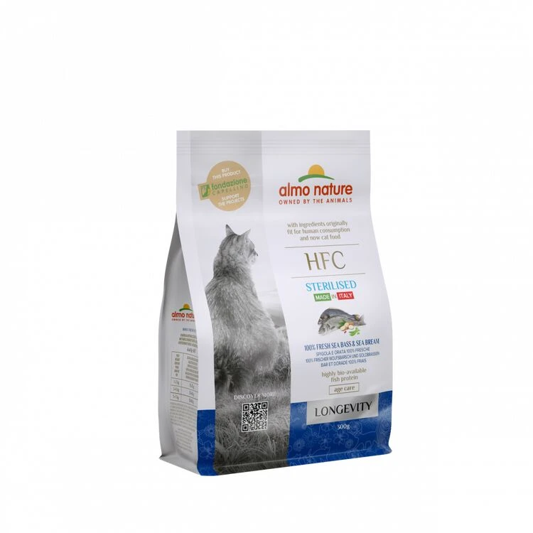 10 X Almo Nature HFC Longevity Sterilised Fresh Sea Bass And Sea Bream 300g 3 10 X Almo Nature HFC Longevity Sterilised Fresh Sea Bass And Sea Bream 300g