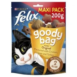 5 X Felix Goody Bag Cat Treats Original Mix 200g
