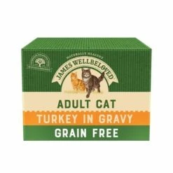 JAMES WELLBELOVED BUMPER PACK Adult Cat Grain Free Pouches With Turkey In Gravy 24x85g
