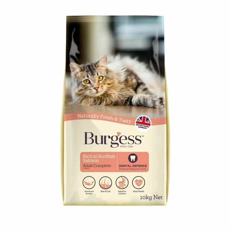 Burgess Adult Cat Rich In Scottish Salmon 10kg 3 Burgess Adult Cat Rich In Scottish Salmon 10kg