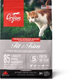 Orijen Fit & Trim Dry Cat Food -Purry Food Sales Store ns canada emea apac orijen fit 26 trim cat front 1.8kg