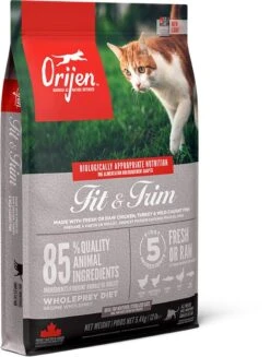 Orijen Fit & Trim Dry Cat Food -Purry Food Sales Store ns canada emea apac orijen fit 26 trim cat front right 5.4kg