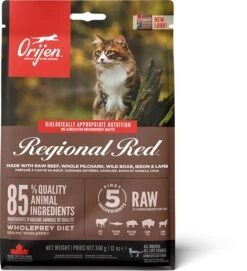 Orijen Regional Red Dry Cat & Kitten Food -Purry Food Sales Store ns emea apac orijen regional red cat front 340g