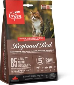 Orijen Regional Red Dry Cat & Kitten Food -Purry Food Sales Store ns emea apac orijen regional red cat front right 340g